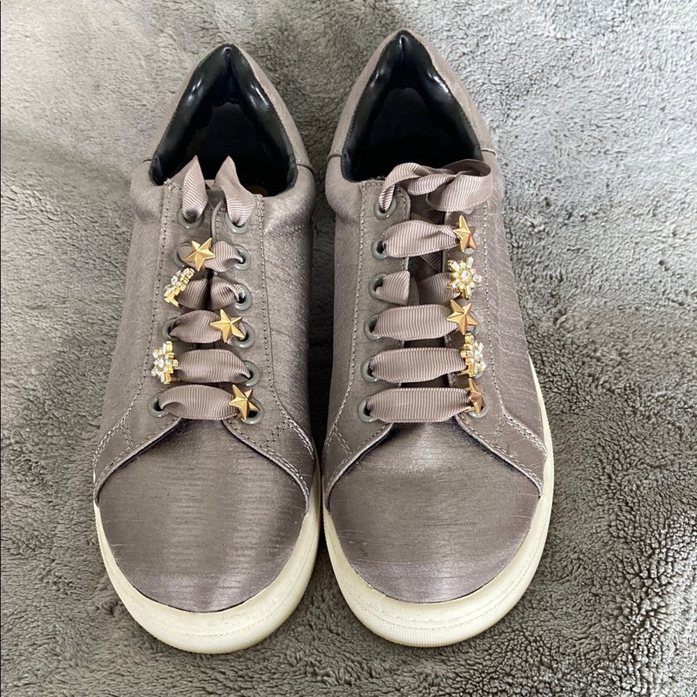 Circus by Sam Edelman Gray Sneakers with Metallic Finish